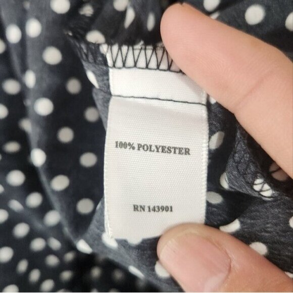 Coco + Carmen Sleeveless Polka dot Front Tie Peplum Tank Top Size S/M - Picture 7 of 7